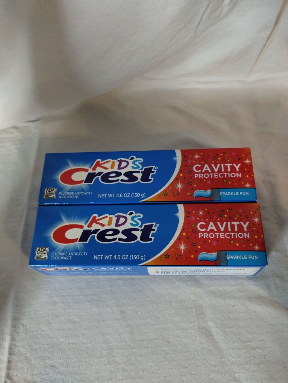 2 Pack: Crest Kids Cavity Protection Toothpaste Sparkle Fun 4.6oz Exp. 01/27
